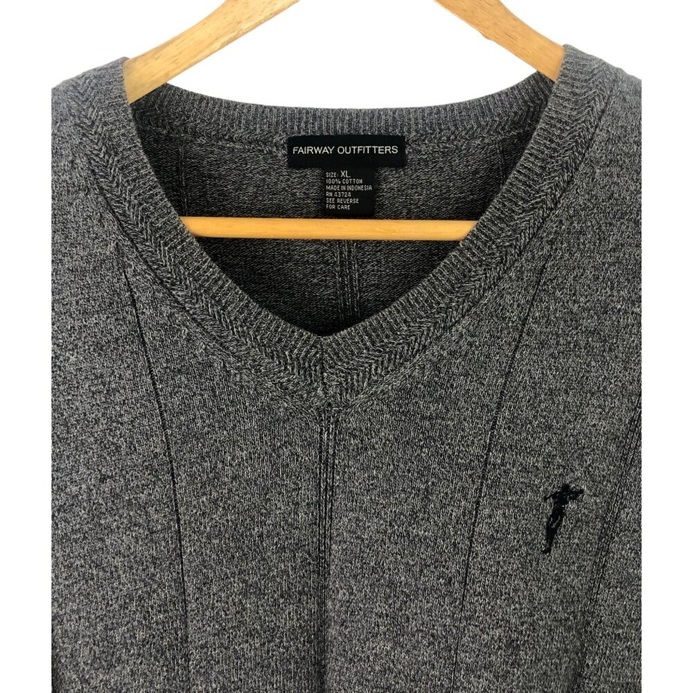 Fairway Outfitters Mens Size XL Gray Sleeveless Sweater Vest Golf - Picture 3 of 9